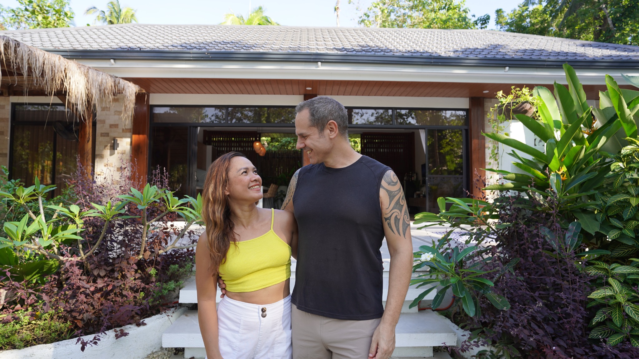 Matt and April together at their home in Bohol
